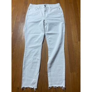 Paige Pants Womens Size 32 Hoxton‎ Ankle Raw Hem High Rise Rayon Stretch Casual